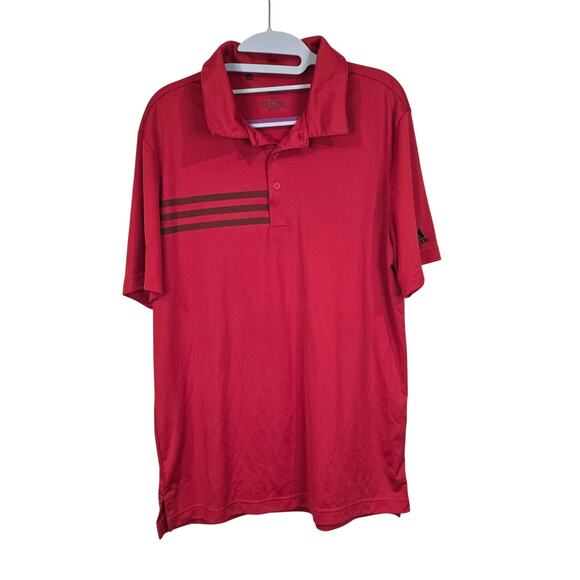 adidas Other - Men's Adidas Red Short Sleeve Golf Athletic Polo | Size Medium